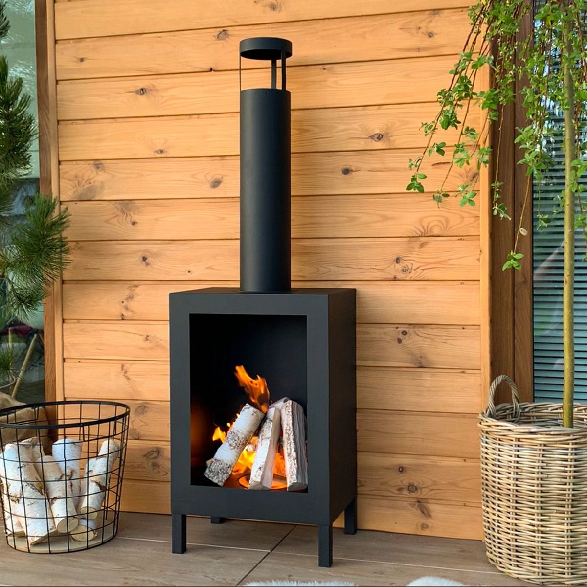 Vrijstaande bio-ethanol haard KOZEN mat zwart