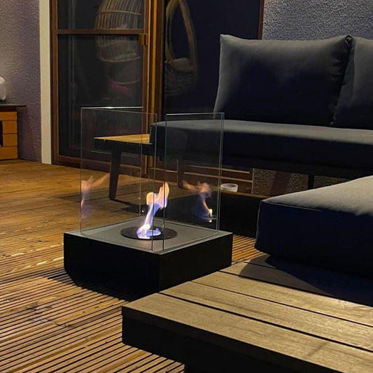 Vrijstaande bio-ethanol haard SUNSET GARDEN zwart