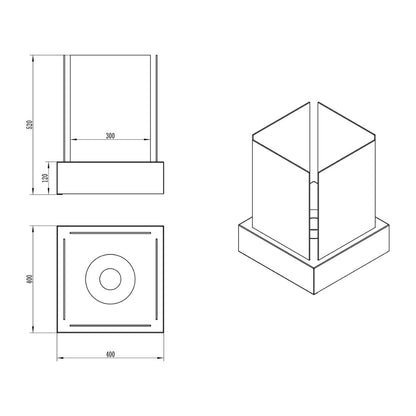 Vrijstaande bio-ethanol haard SUNSET GARDEN zwart