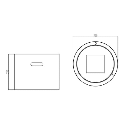 Vrijstaande bio-ethanol haard MOON MINI mat zwart