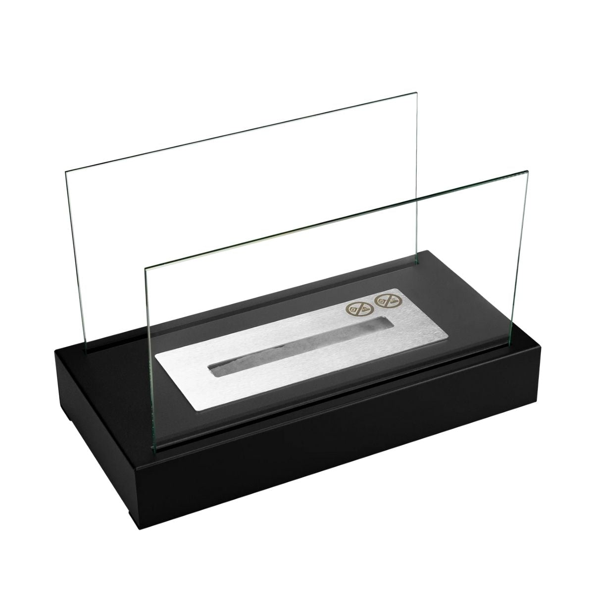 Vrijstaande bio-ethanol haard GLOW structuur mat zwart