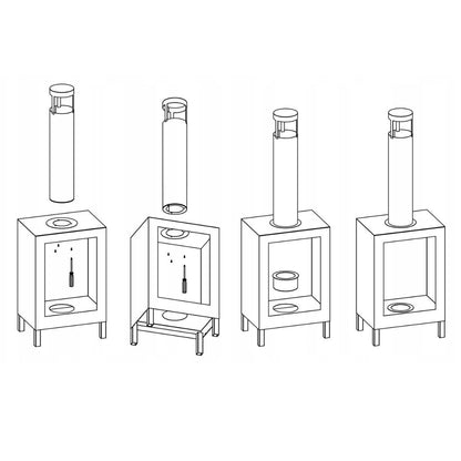 Vrijstaande bio-ethanol haard KOZEN mat zwart
