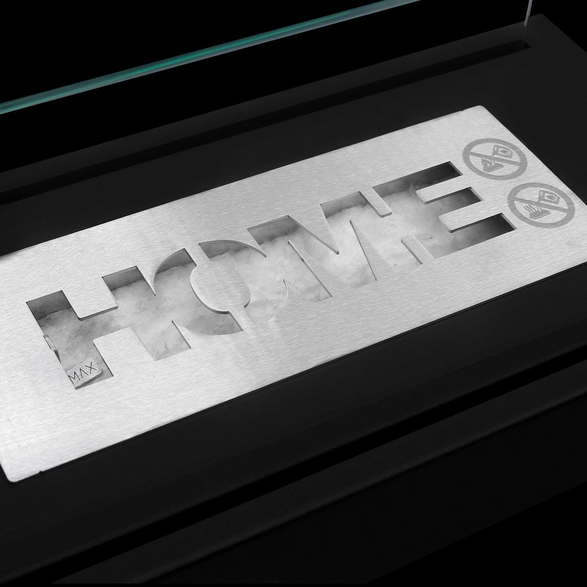 Vrijstaande bio-ethanol haard HOME structuur mat zwart