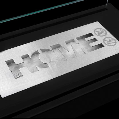 Vrijstaande bio-ethanol haard HOME structuur mat zwart